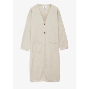 Anine Bing Jasni Midi Cardigan in Oat Size M